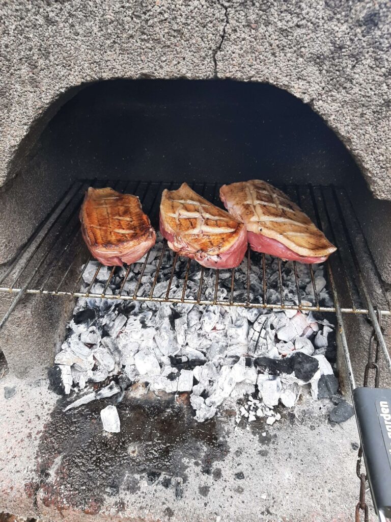 Barbecue grillade de magrets de canard saintongeais